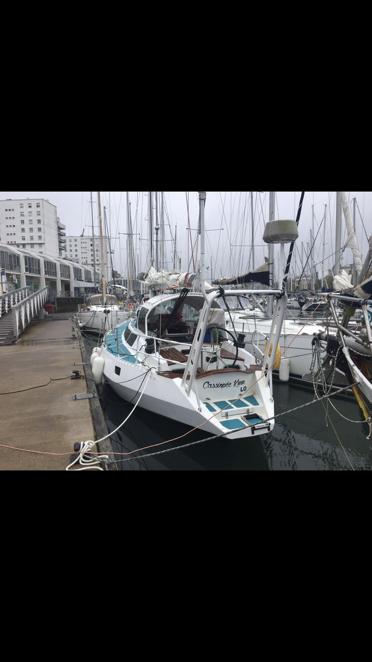 In the heart of Lorient nights  on sailboat