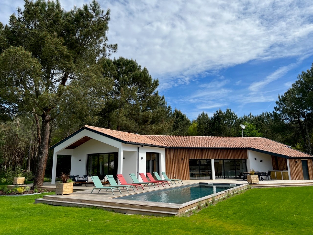 Villa sous les Pins à Soustons, with pool