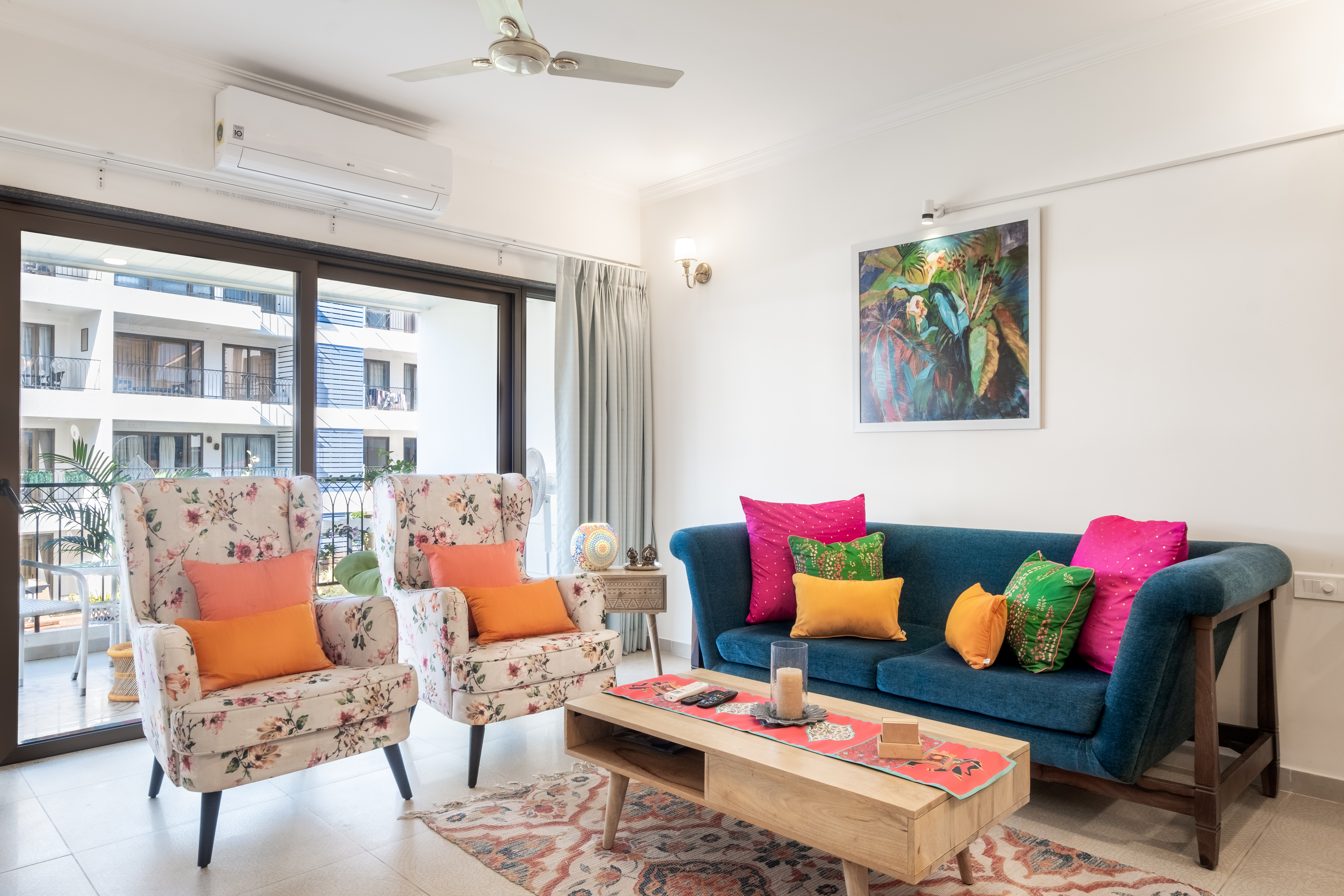 Tranquil 1BHK SeaSide Apt 615: 1km Baga Beach/Pool