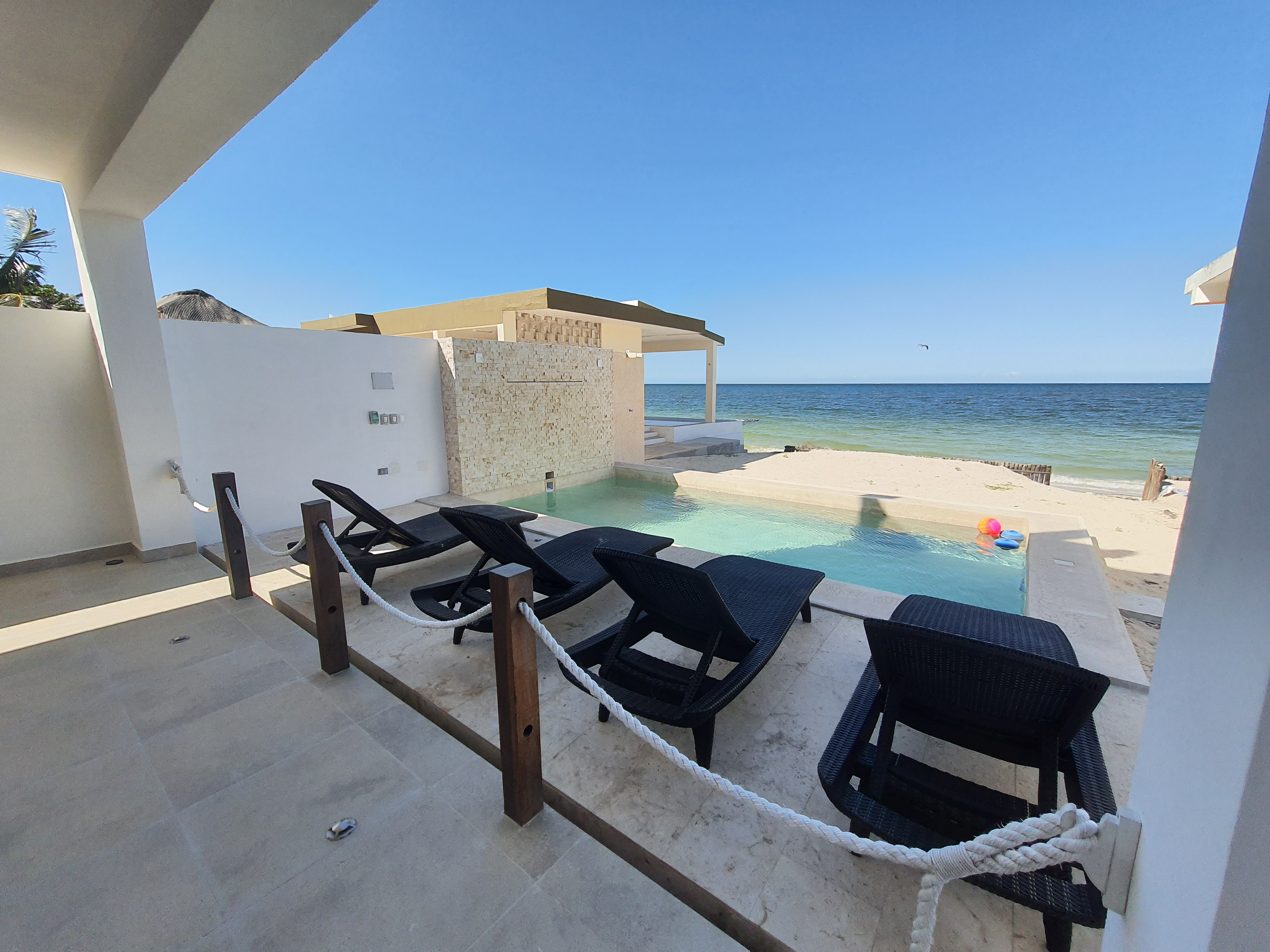 Beautiful new beach front house with pool