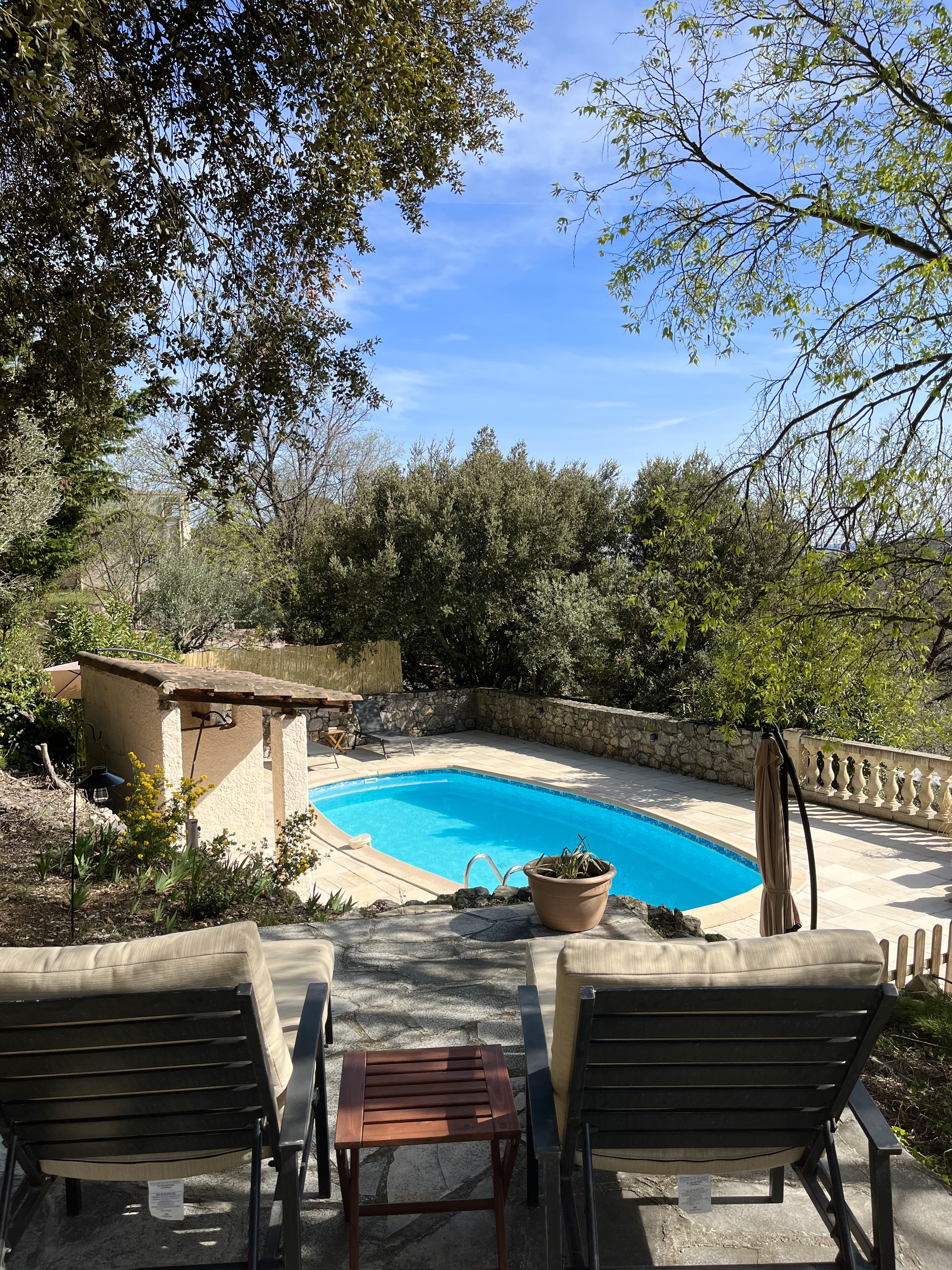 Villa La Figue private swimming pool open view