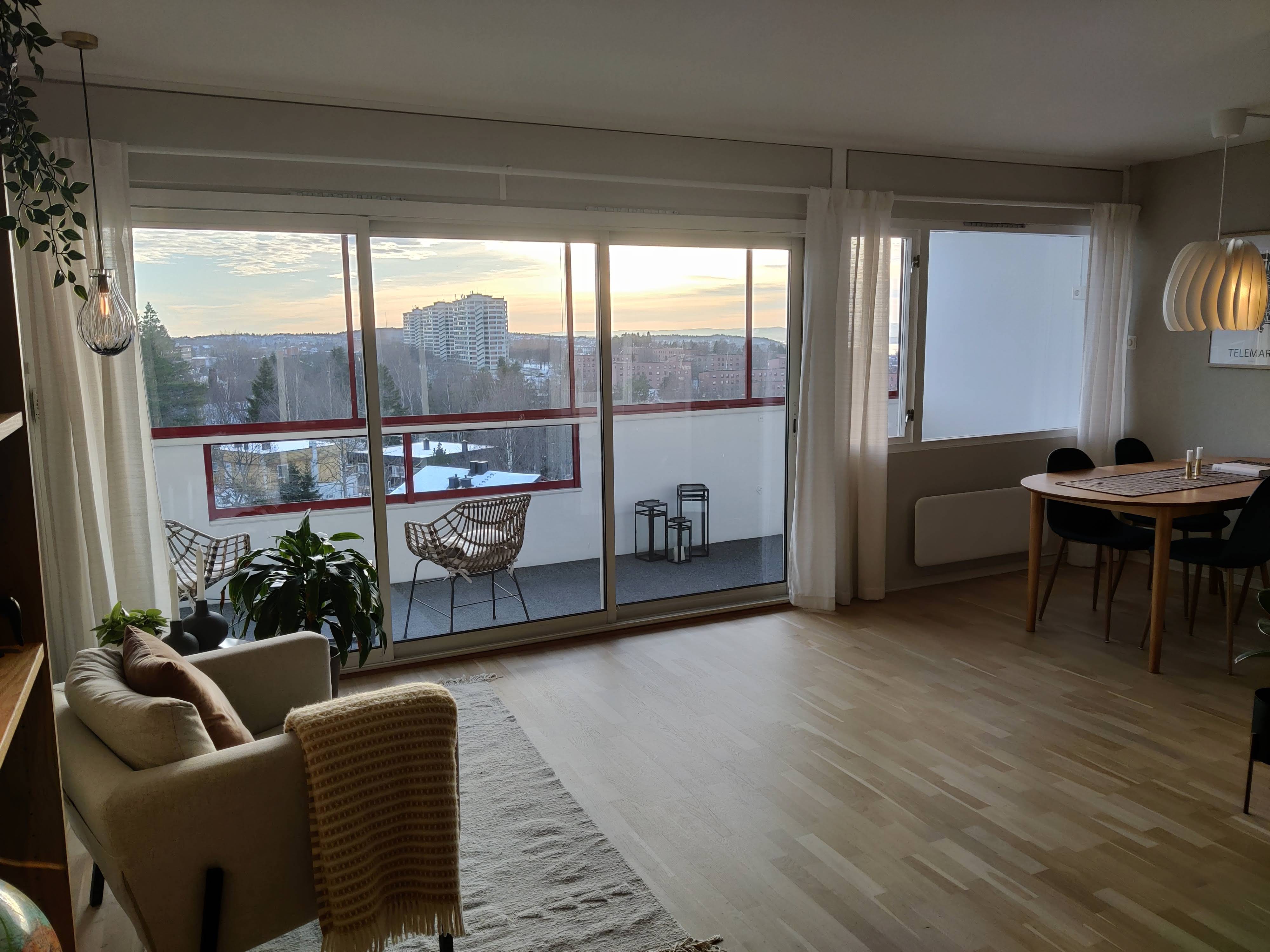 Airy apartment above Oslo