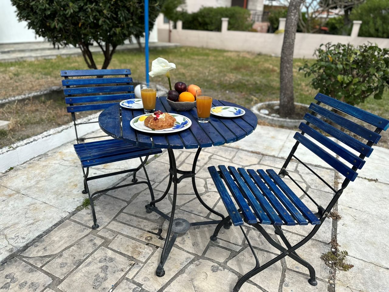 Blue and White