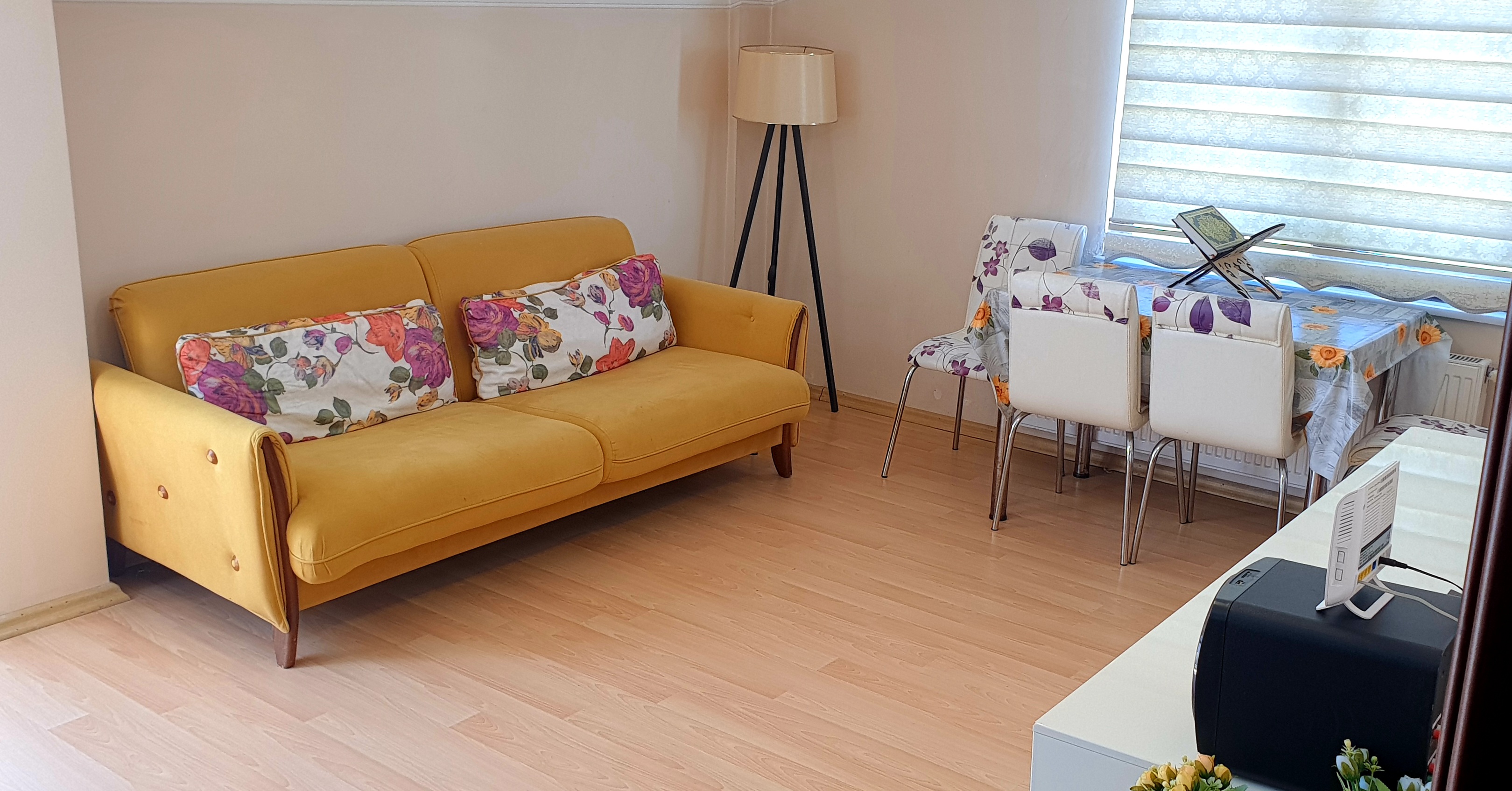 A sweet, tidy little apartment with a big terrace.
