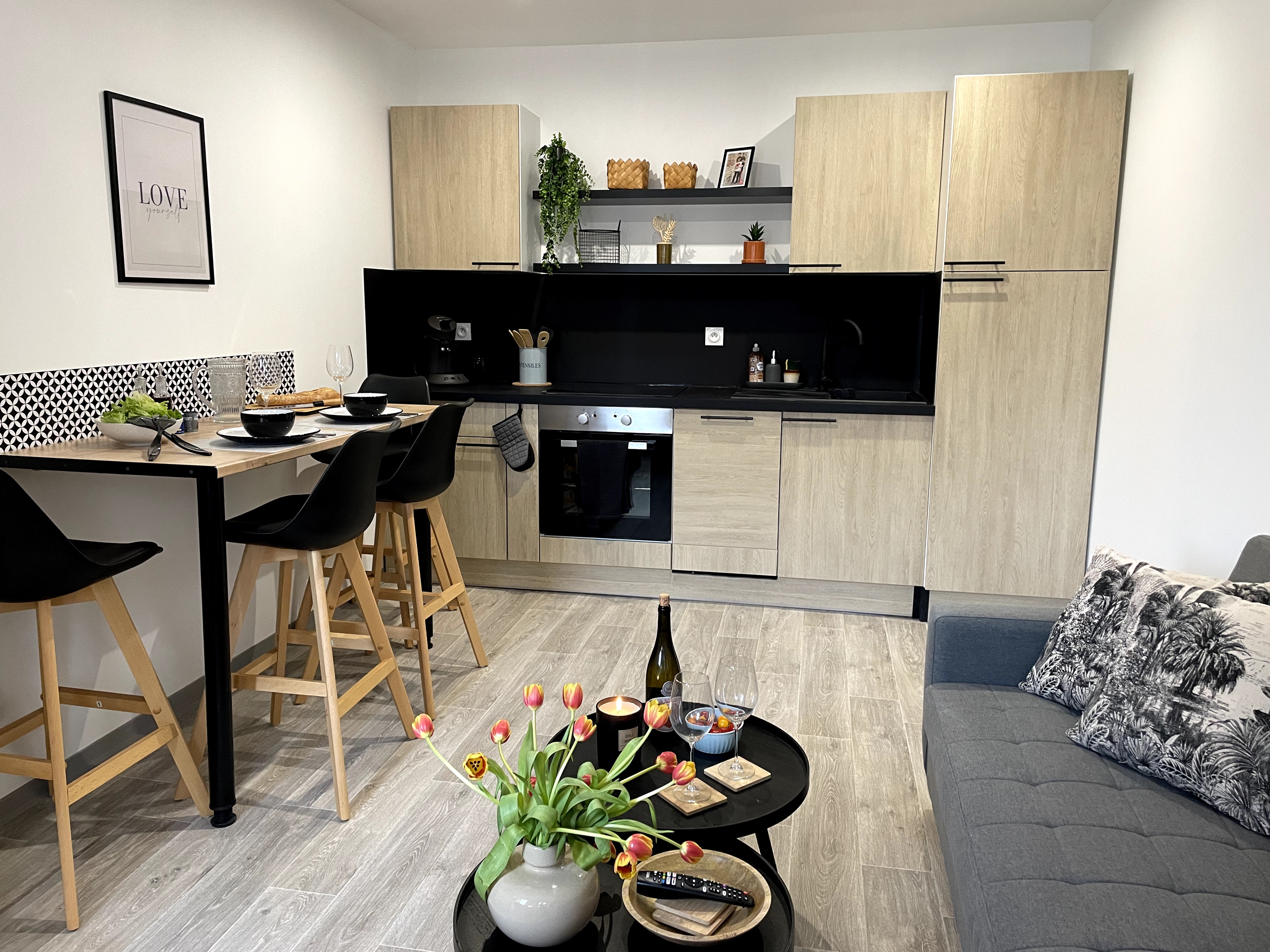 Beautiful apartment on courtyard, city center, parking