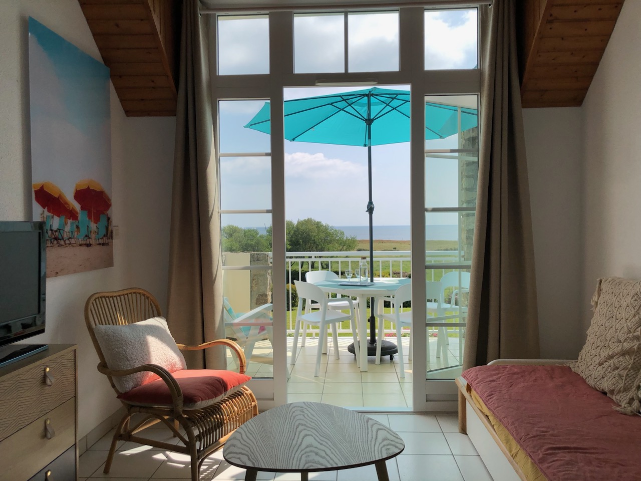 Apt 4 pers. south-facing sea view