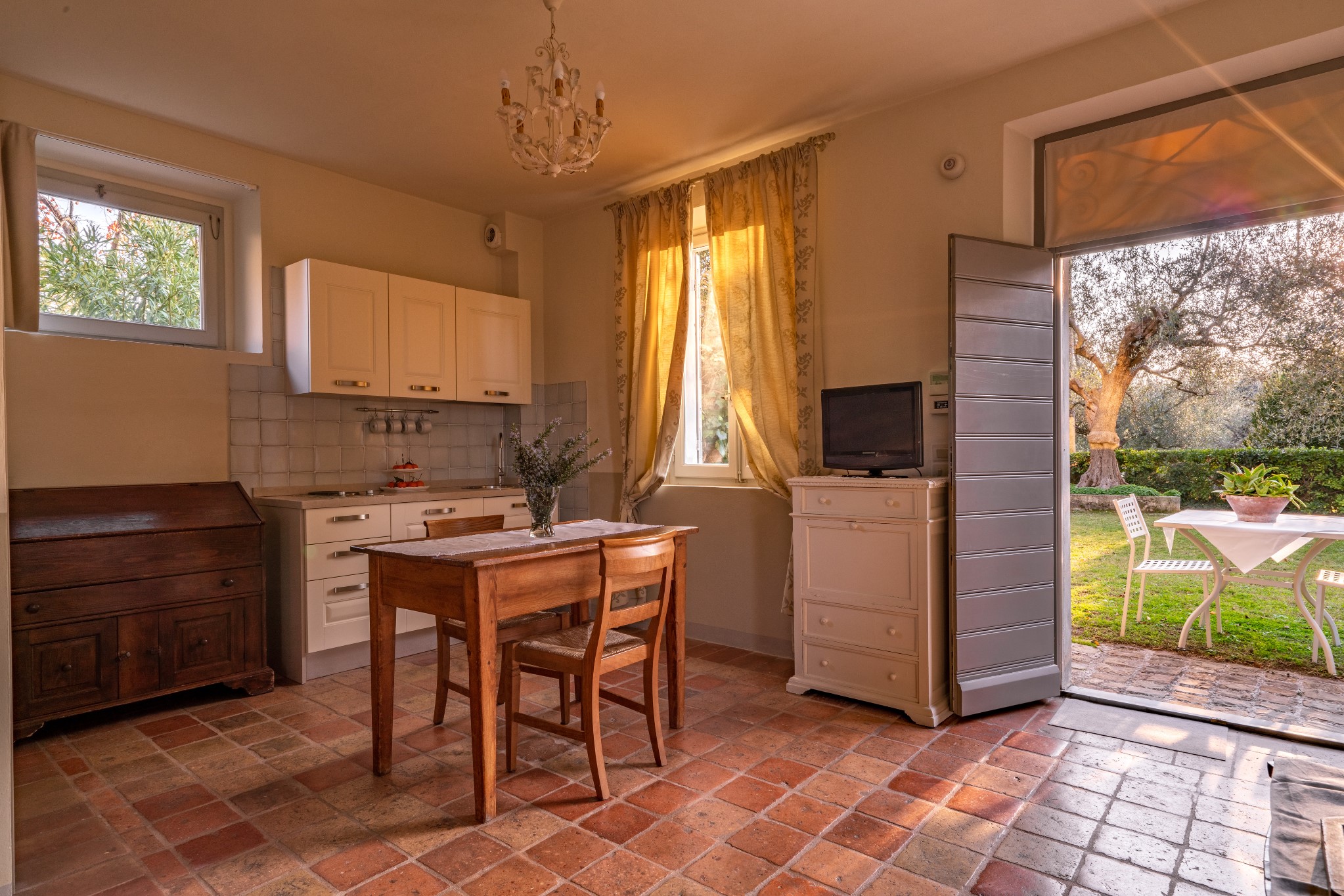 Ground floor of an old farmhouse in the countryside