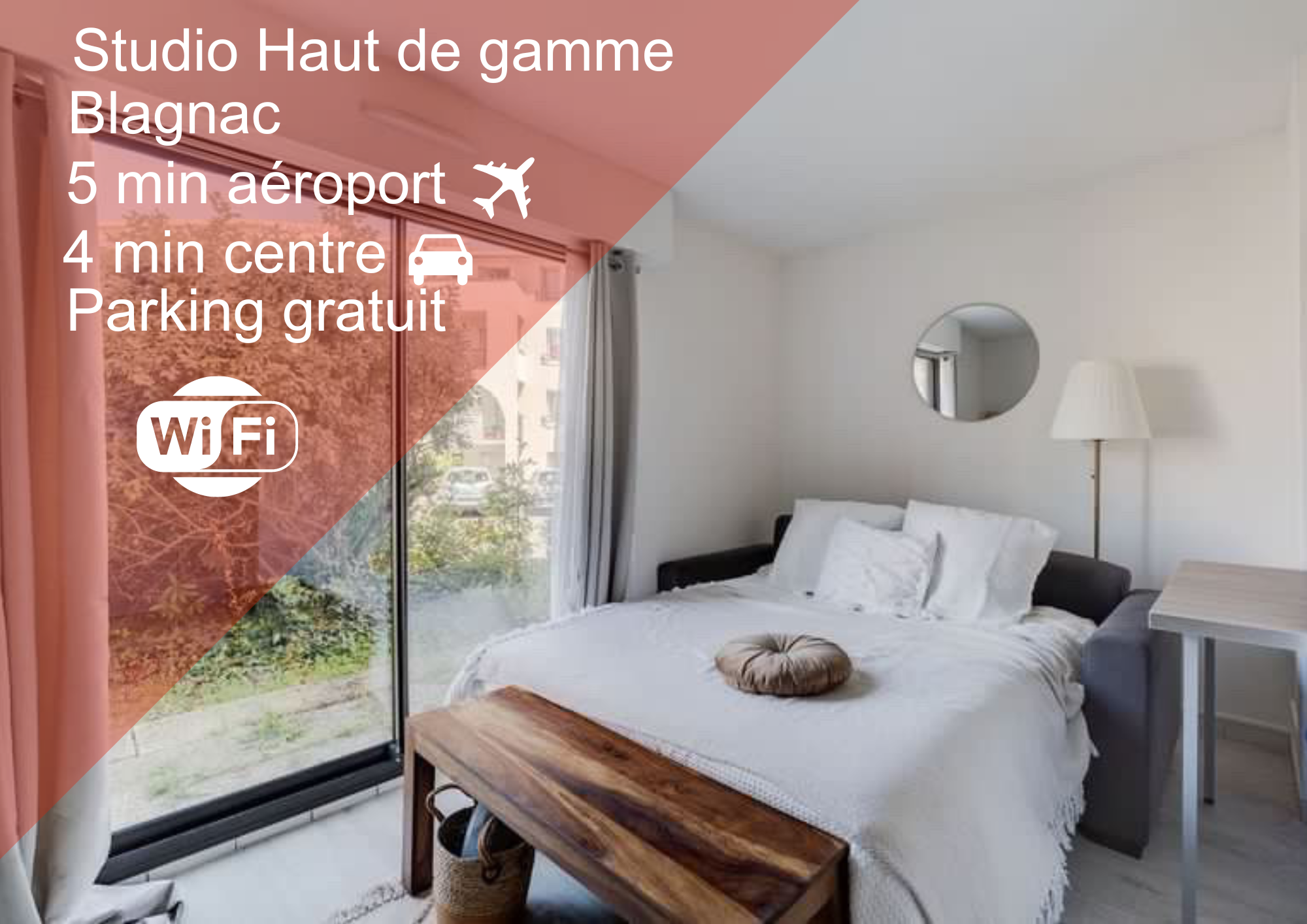 Studio 1-2 pers. Toulouse Blagnac
Parking gratuit