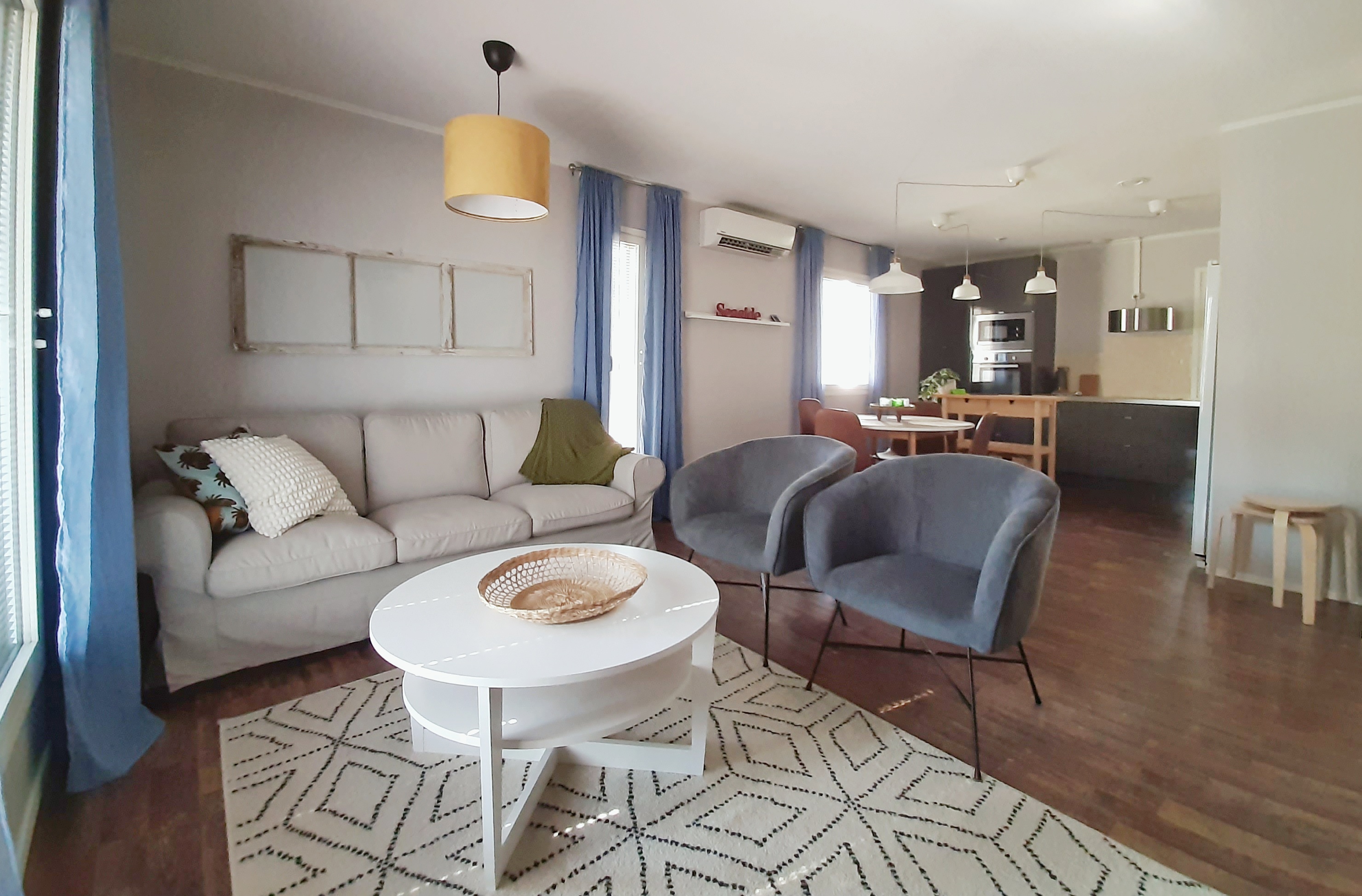 A house with Sandbanks on a big sun deck