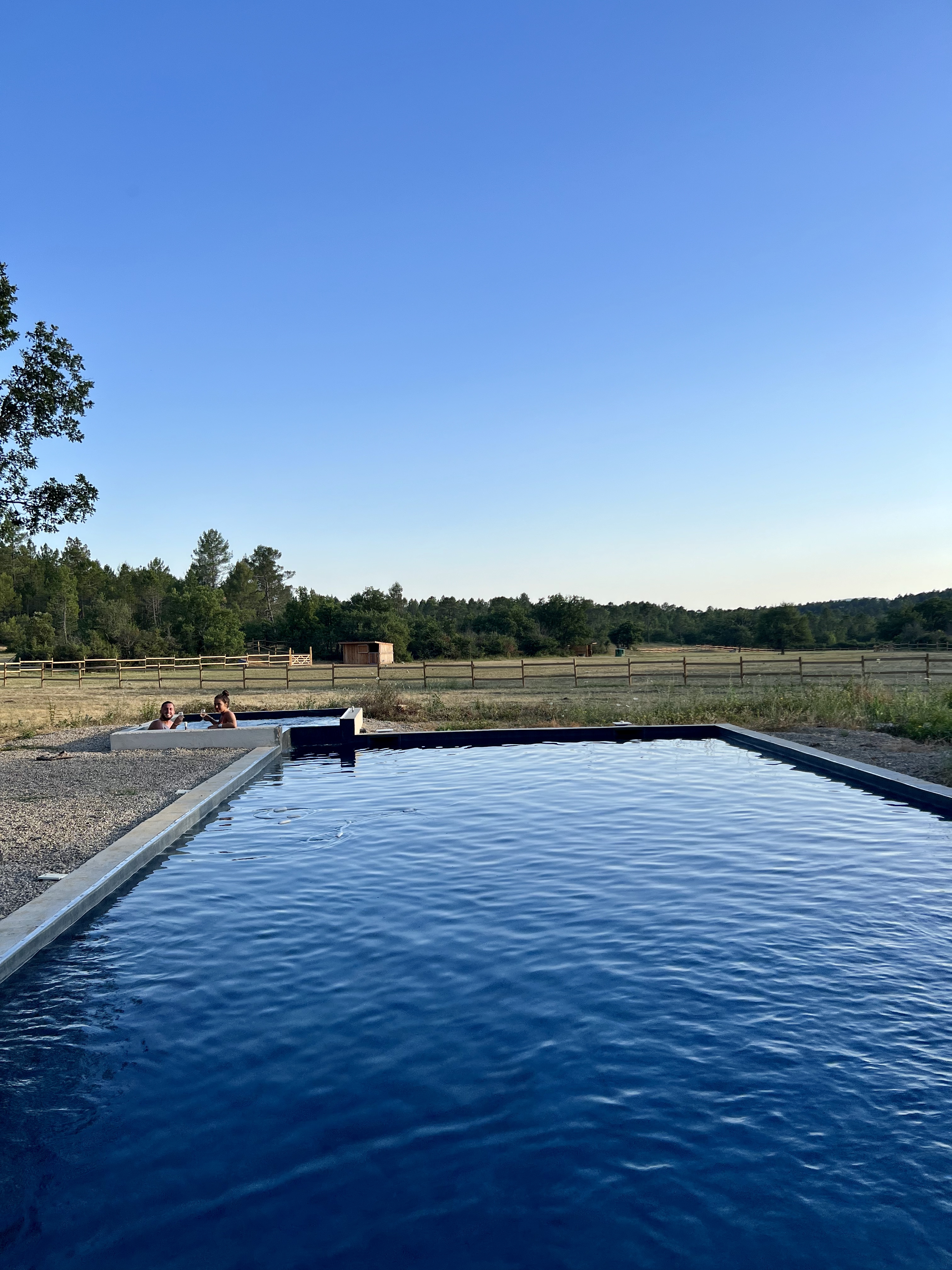 In a farmhouse surrounded by nature