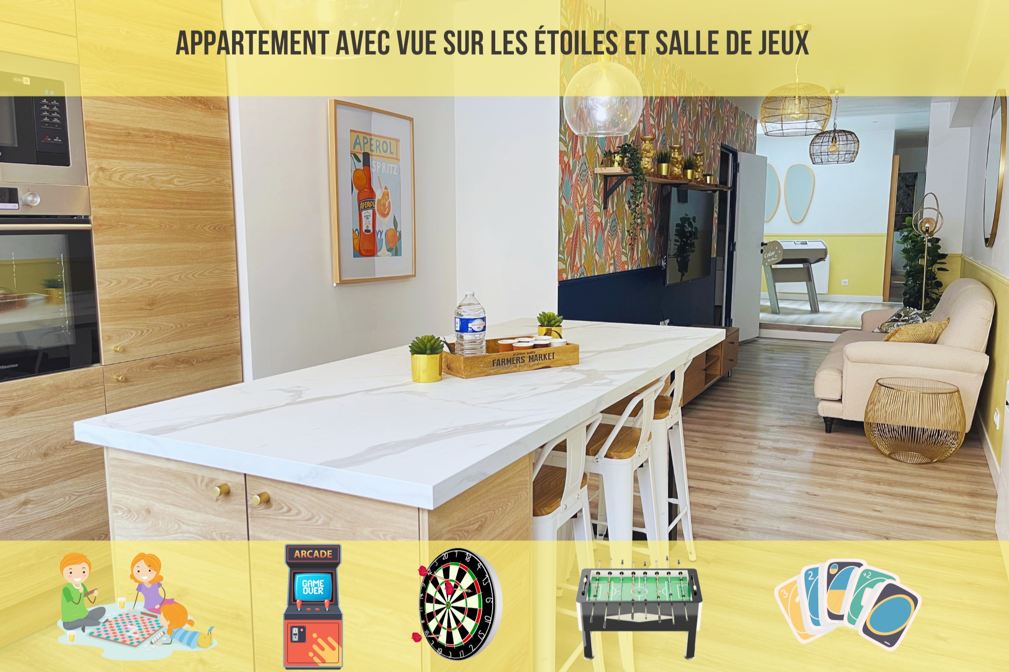 Sumptuous apartment with games room