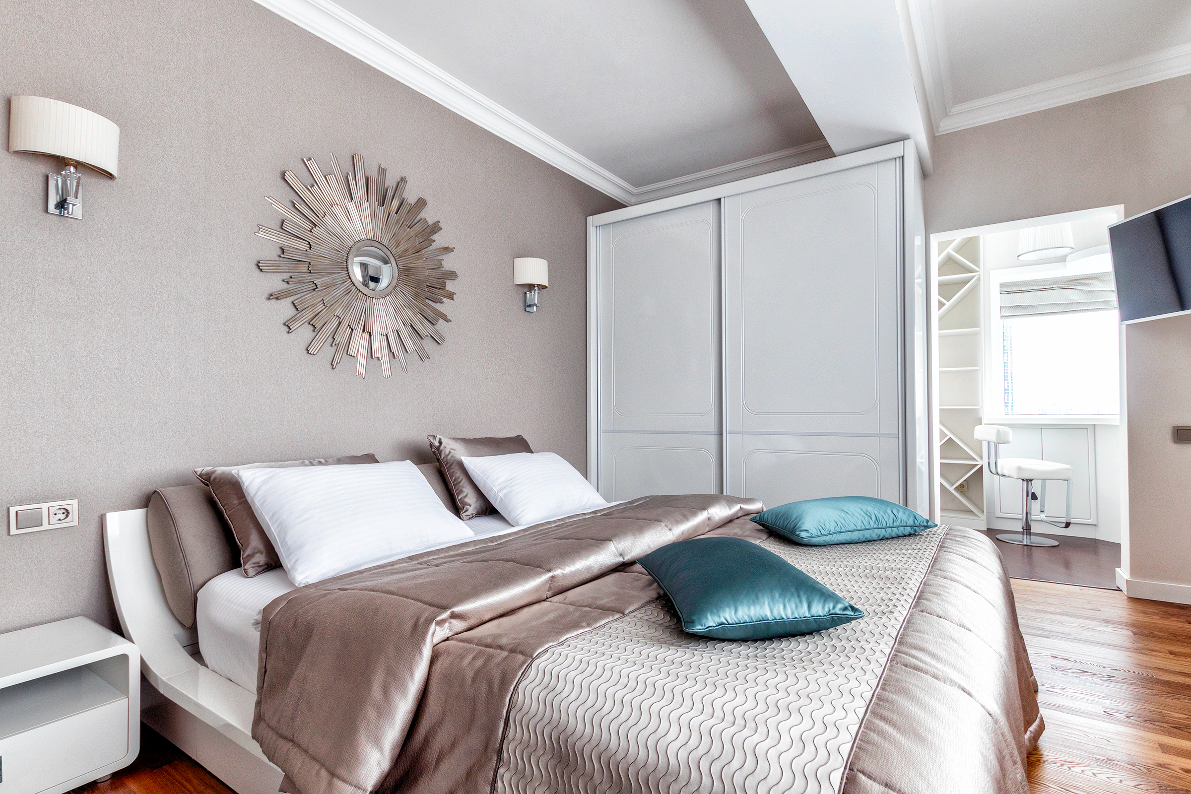 A cozy apartment in Astana has a gorgeous view of the center.