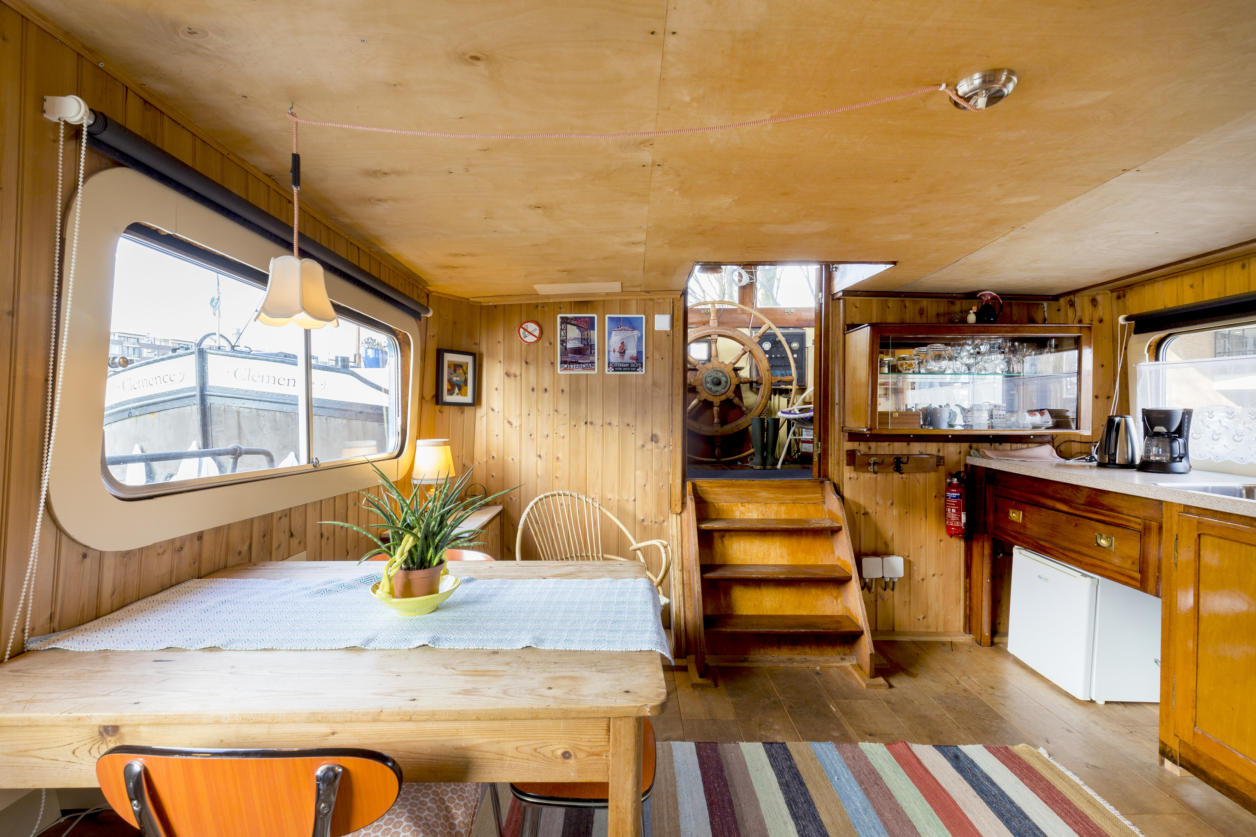 Romantic deckhouse on historic ship central R'dam