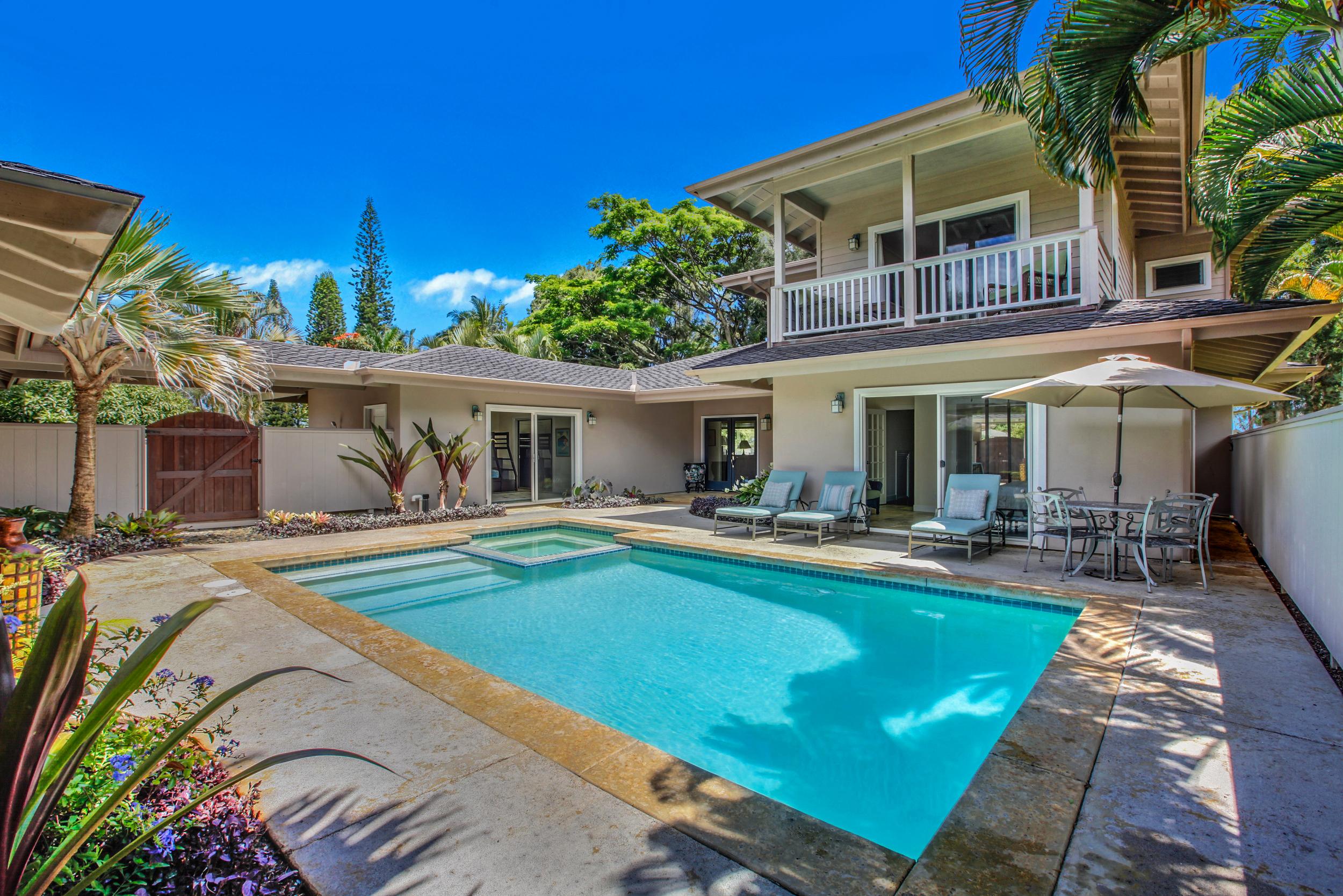 Hale Moena, Lovely 4-Bedroom Home & Private Pool o in North Shore Kauai, Hawaii