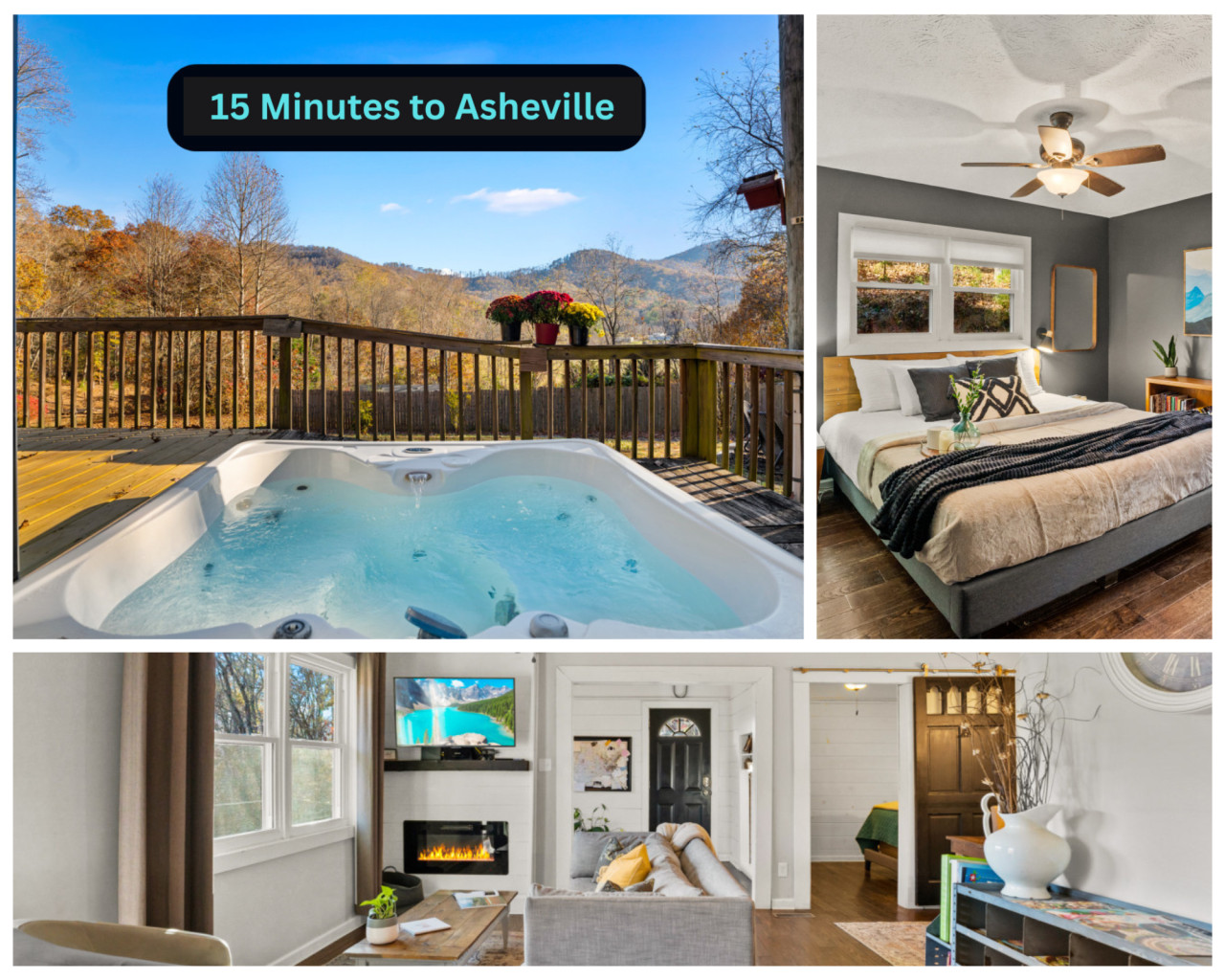 Mountain View’s with Hot Tub & Firepit in 28715, Asheville