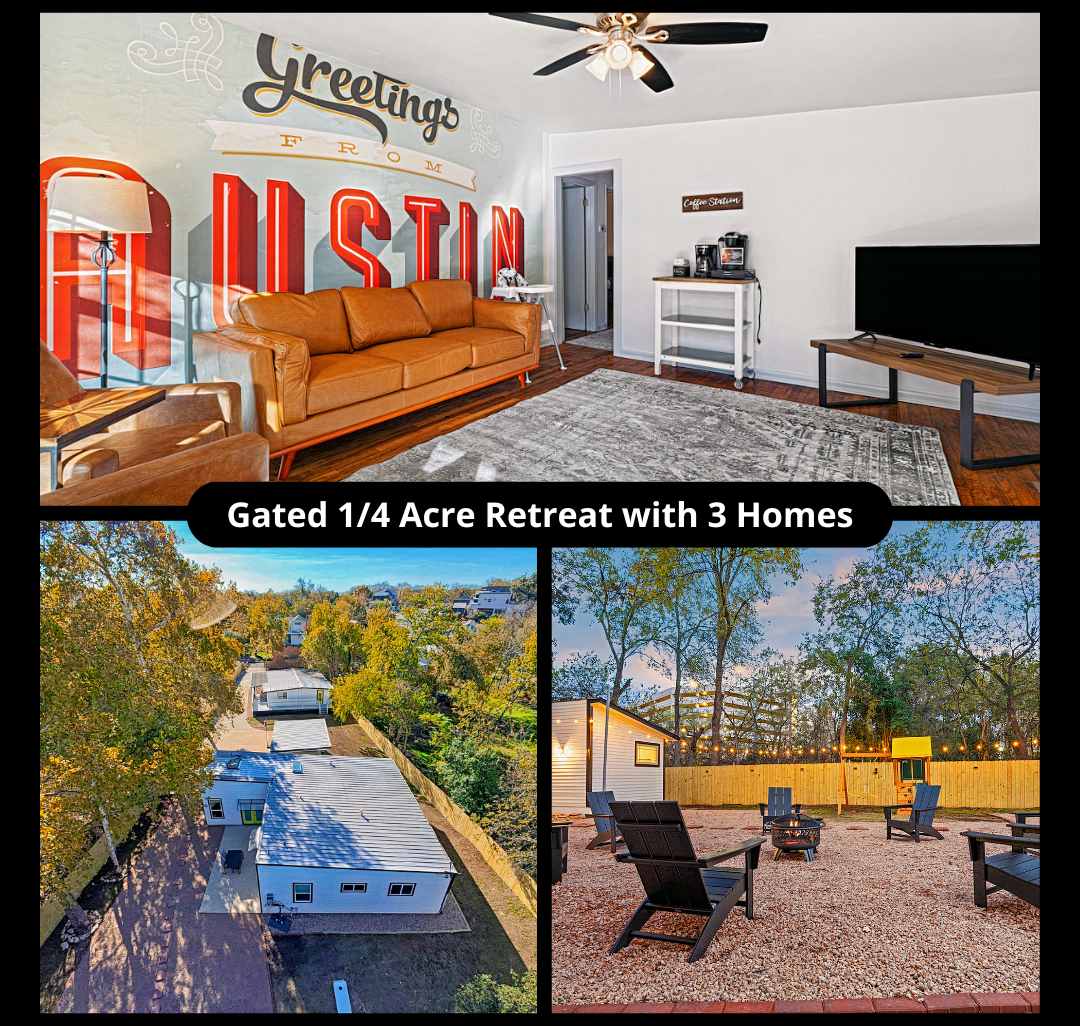 Austin Villas | 2 Homes + Tiny Home | 16 | Dogs OK in 78745, Austin