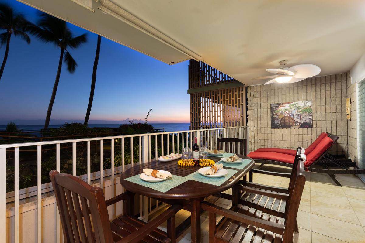Alii Villas #135: Ground Floor, Oceanfront, Remode in North Kona, Hawaii
