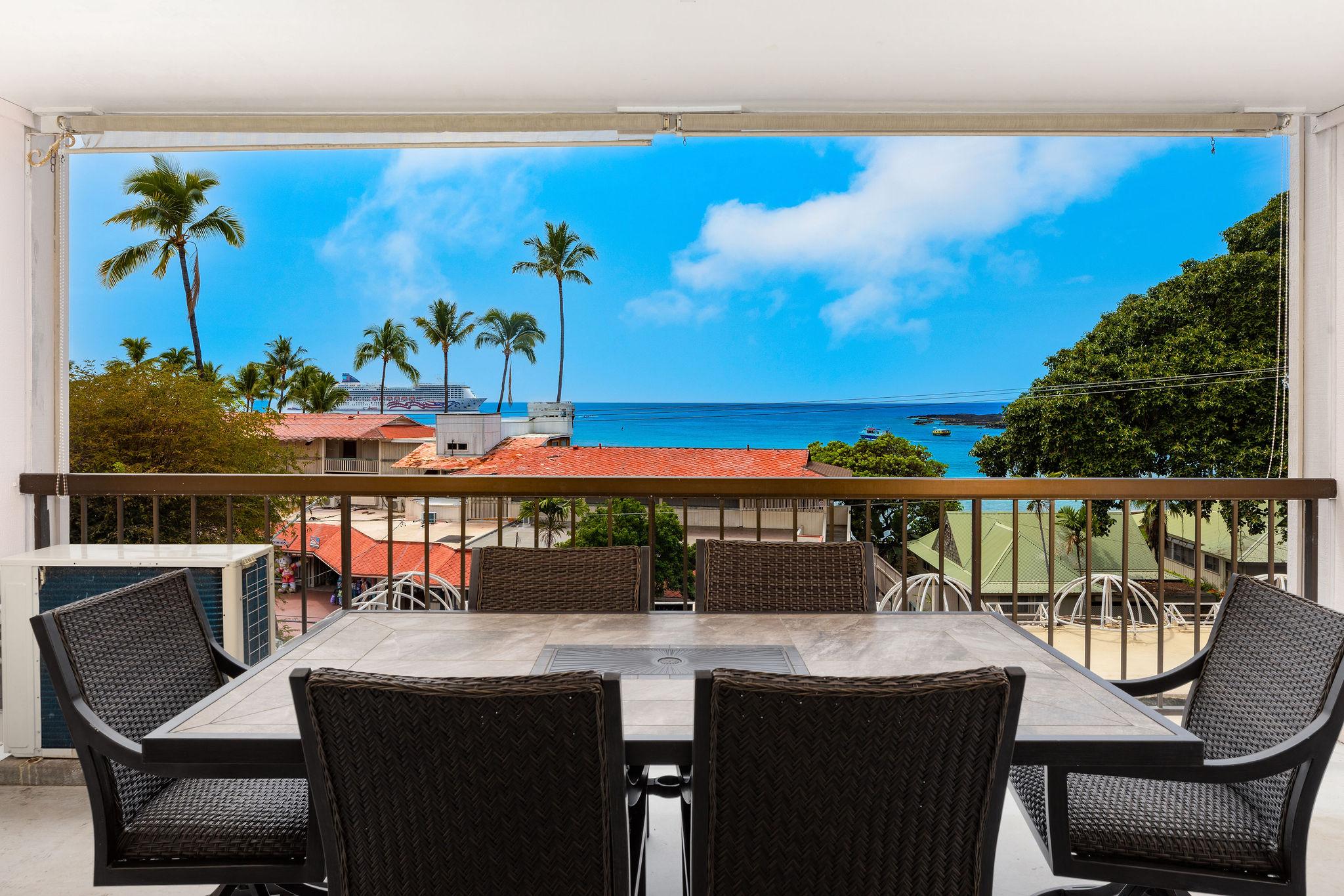 Kona Plaza#302: Third Floor, Ocean View in Heart o in North Kona, Hawaii
