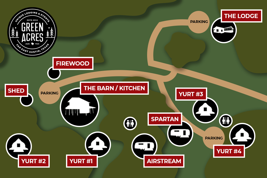 Yurt 2 at Green Acres Glamping in Austin Professionally Hosted by