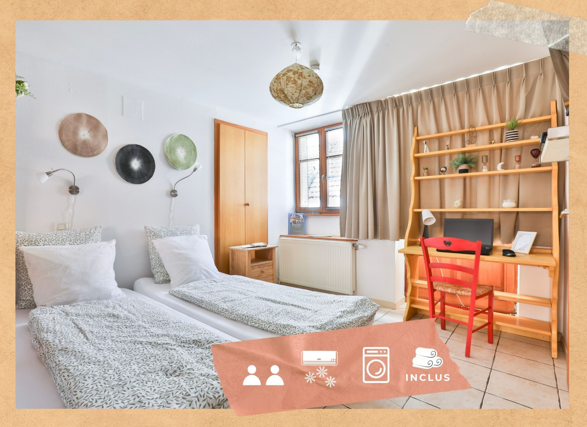 Rempart - Large studio in the center of the village