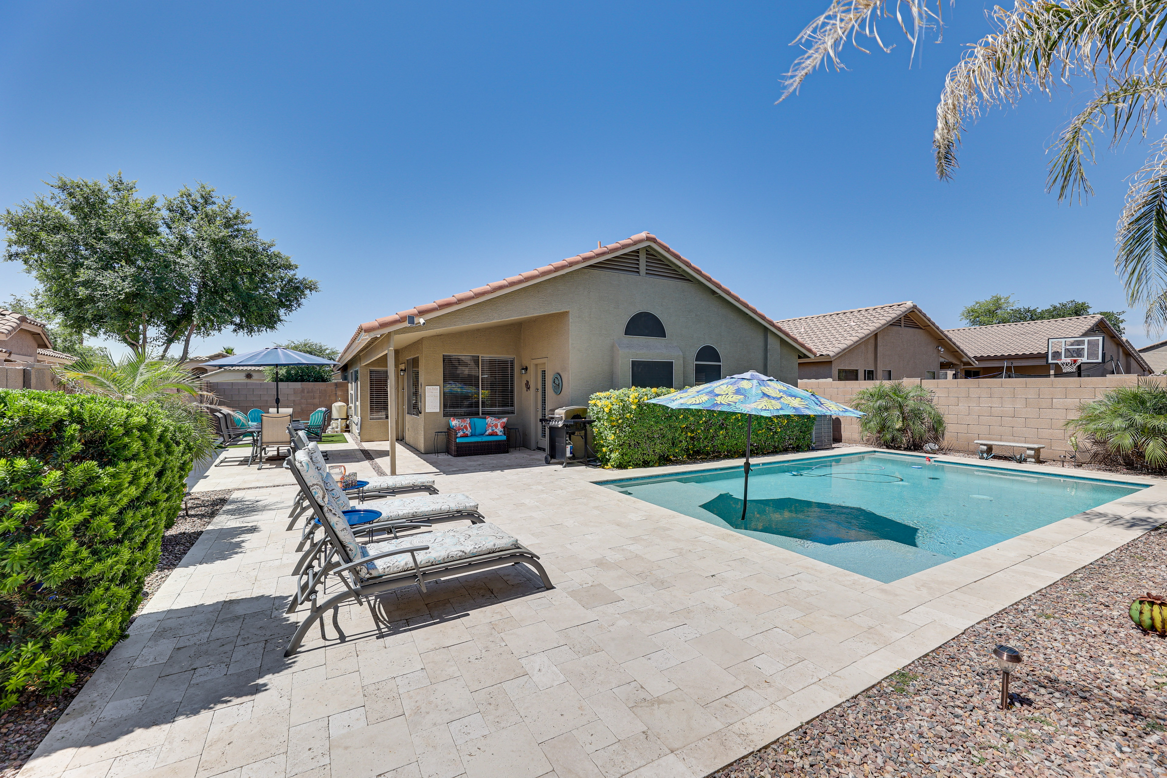 Sunny Maricopa Getaway w/ Private Pool + Fire Pit!