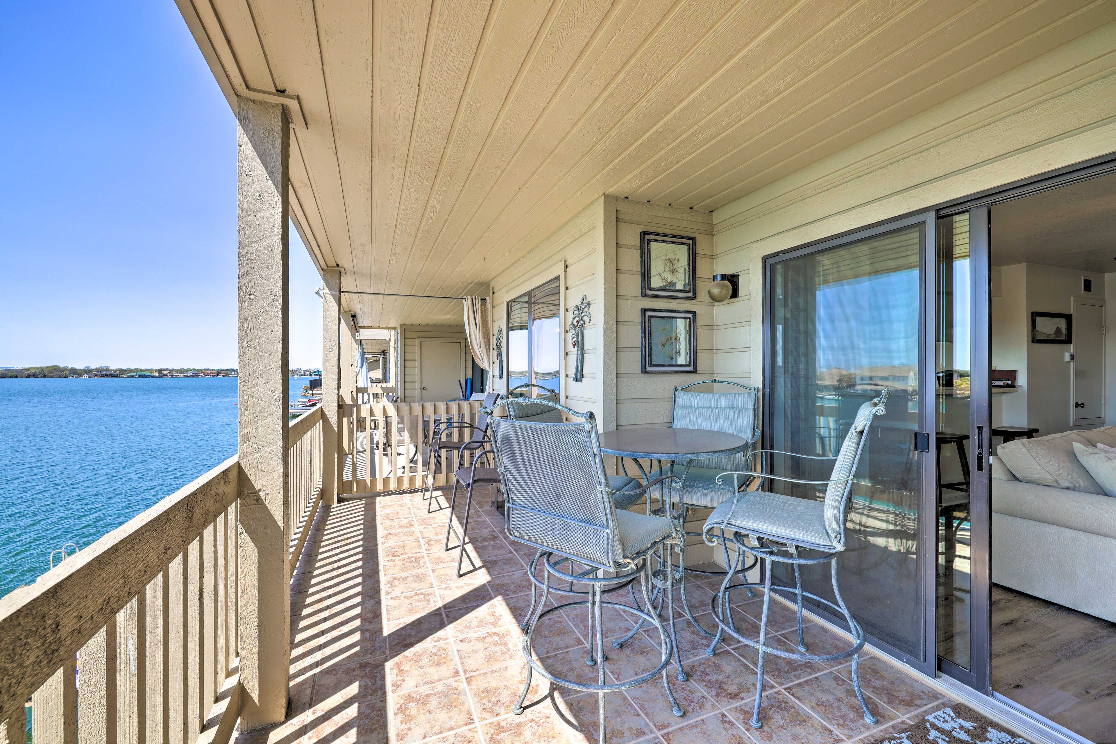 Waterfront Condo with Balcony & Dock Access