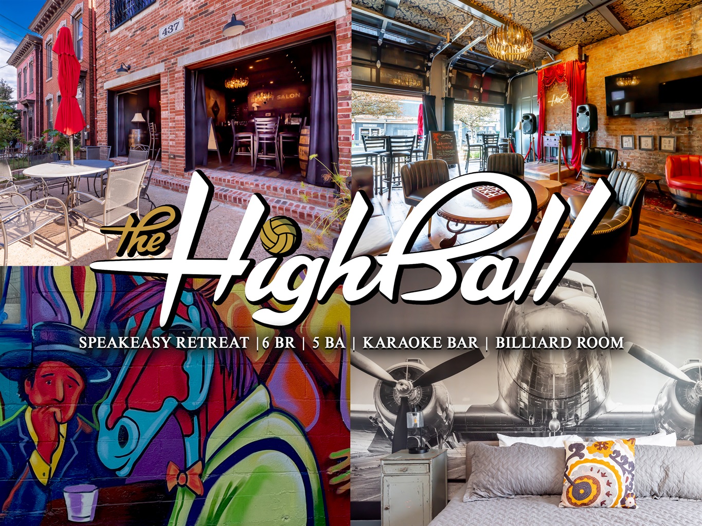 The Highball * Speakeasy Lounge & Retreat 6BR 5BA - Houses for