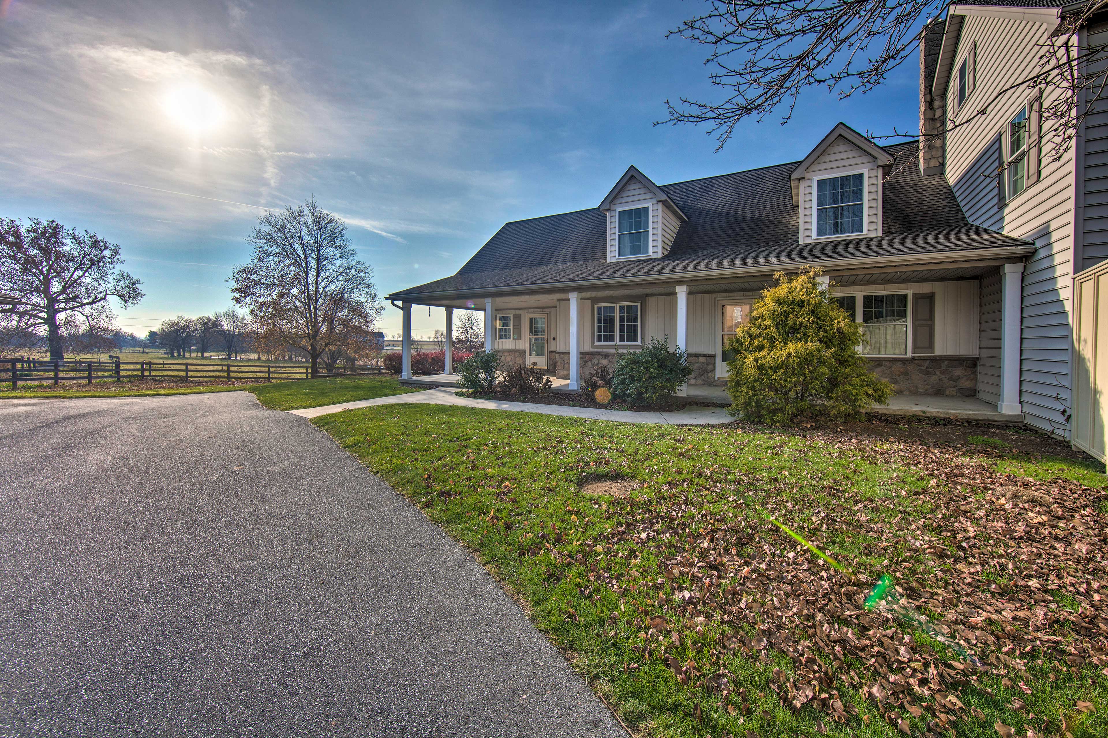 Peaceful Bird in Hand Home w/ Farmland Views!
