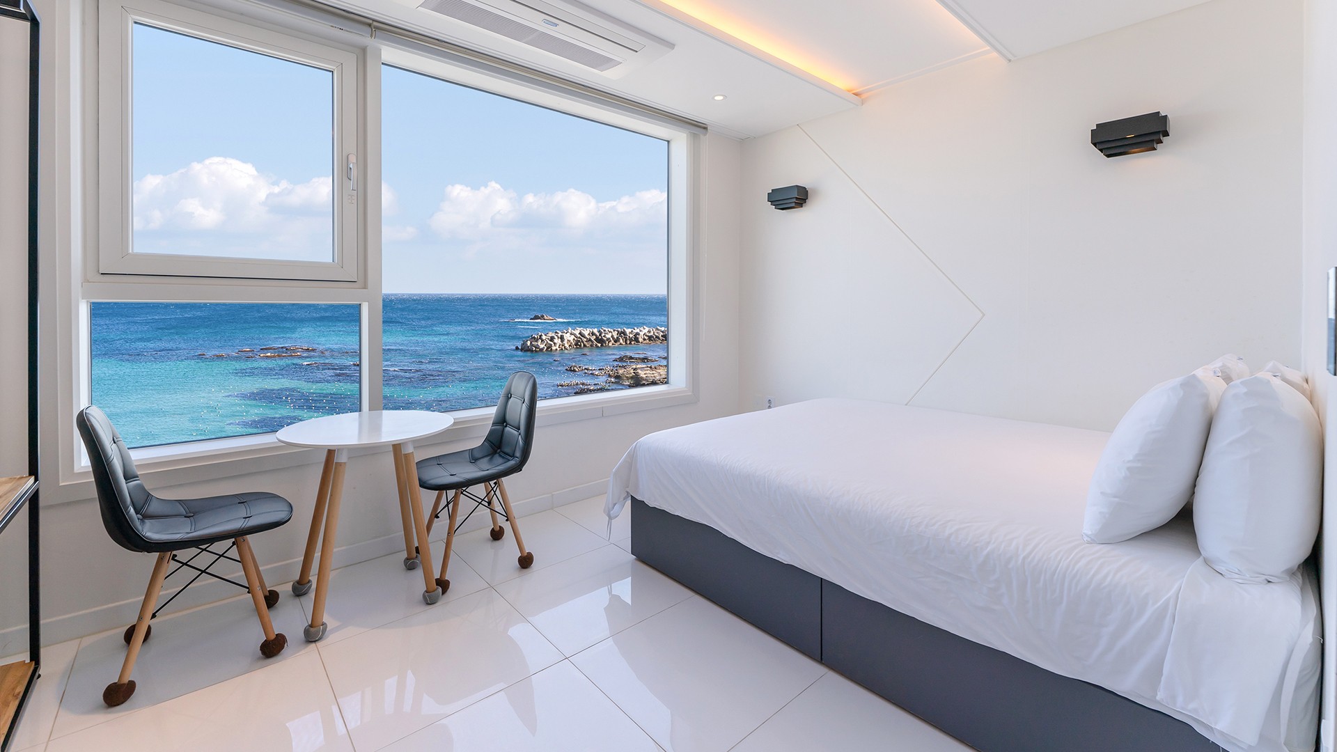 303 (ocean view/Netflix) with a cozy view of the open sea